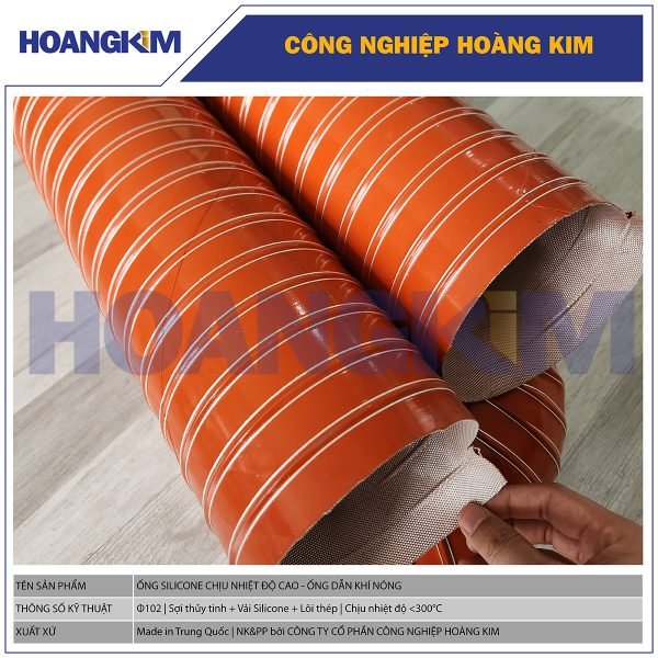 Ống Silicone chịu nhiệt độ cao Phi 102 (100mm) - Ống mềm chịu nhiệt độ cao