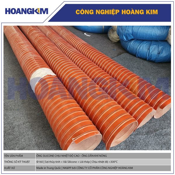 Ống Silicone chịu nhiệt độ cao Phi 160 - Ống dẫn hơi khí nóng