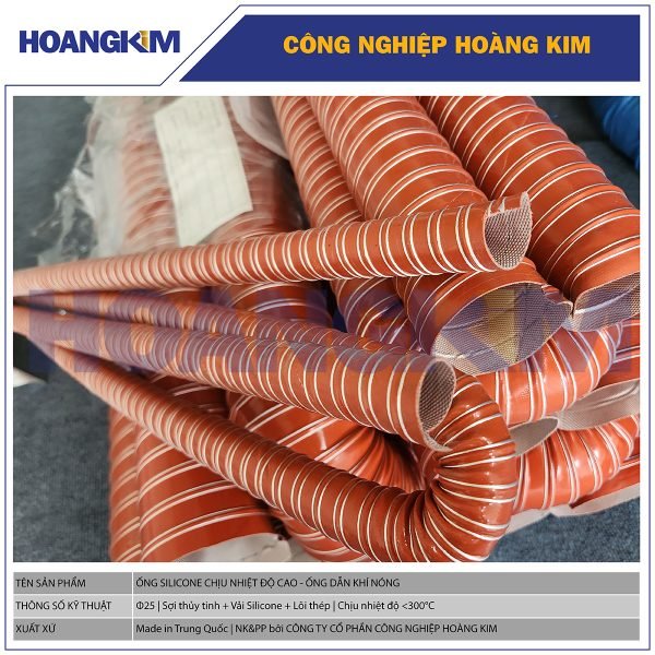 Ống Silicone Chịu Nhiệt Phi 25mm | Hoàng Kim - Linh Hoạt, Tiết Kiệm Cho Thiết Bị Nhỏ