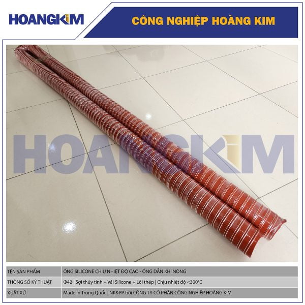 Ống Silicone Chịu Nhiệt Phi 42mm | Hoàng Kim - Giải Pháp Linh Hoạt, Hiệu Quả, Tiết Kiệm