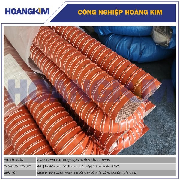 Ống Silicone Chịu Nhiệt Phi 51mm | Hoàng Kim - Linh Hoạt, Tiết Kiệm, Ứng Dụng Đa Dạng