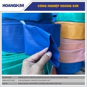 Ống bạt tải nước cát sỏi Phi 100 - Ống bạt màu xanh dẫn nước