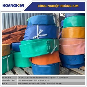 Ống bạt màu xanh xả nước Phi 120 - Ống bạt tải cát sỏi