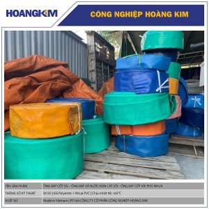 Ống bạt xả nước xả bùn cát sỏi Phi 150 - Ống bạt màu cam màu tím