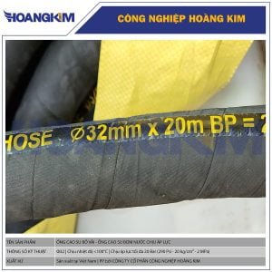 Ống cao su bố vải Phi 32 - Ống cao su bơm nước chịu áp lực