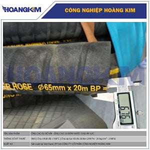 Ống cao su bố vải Phi 65 - Ống cao su chịu áp lực nhiệt độ cao