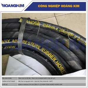 Ống cao su bố vải Phi 8 - Ống cao su chịu áp lực nhiệt độ cao