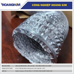 Ống gió mềm nhôm Phi 125 - Ống nhôm cách nhiệt