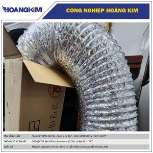 Ống gió mềm nhôm Phi 200 - Ống sun bạc 200