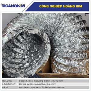 Ống nhôm cách nhiệt Phi 250 - Ống gió điều hòa