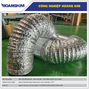 Ống gió mềm nhôm Phi 350 - Ống nhôm cách nhiệt
