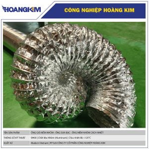 Ống dẫn khí công nghiệp Phi 400 - Ống nhôm cách nhiệt