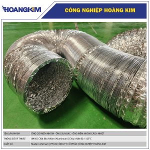Ống gió mềm nhôm Phi 450 - Ống nhôm cách nhiệt
