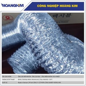 Ống sun bạc Phi 500 - Ống gió mềm nhôm công nghiệp