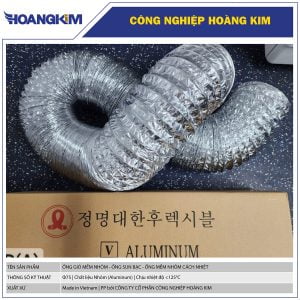 Ống gió mềm nhôm Phi 75 - Ống sun bạc