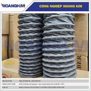 Ống gió mềm vải Tarpaulin Phi 100 - Ống dẫn khí nóng