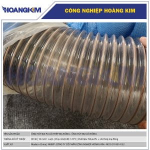 Ống hút bụi lõi đồng phi 140 - Ống hút bụi PU lõi thép mạ đồng