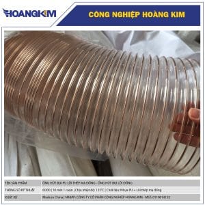 Ống hút bụi PU lõi thép mạ đồng - Ống hút bụi lõi đồng Phi 200 - hoangkimjsc-01