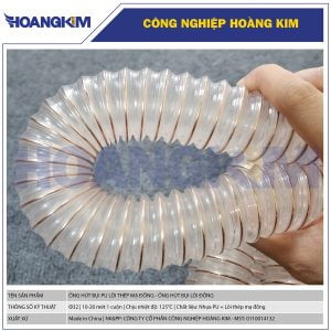 Ống hút bụi PU lõi thép mạ đồng Phi 32