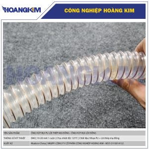 Ống hút bụi PU lõi thép mạ đồng Phi 40