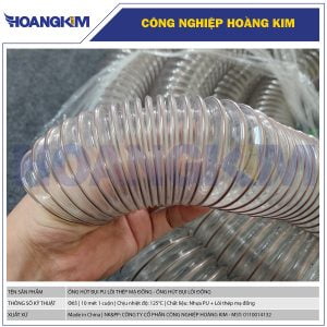 Ống hút bụi lõi thép mạ đồng Phi 65