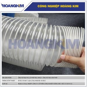 Ống hút bụi lõi thép phi 150 - Ống hút bụi PVC lõi thép bọc nhựa