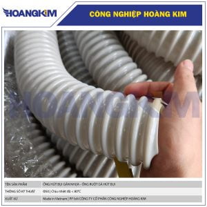 Ống hút bụi gân nhựa Phi 50 - Ống gân hút bụi