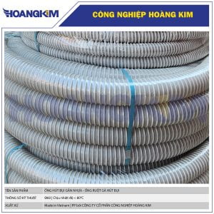 Ống hút bụi gân nhựa Phi 60 - Ống hút bụi công nghiệp