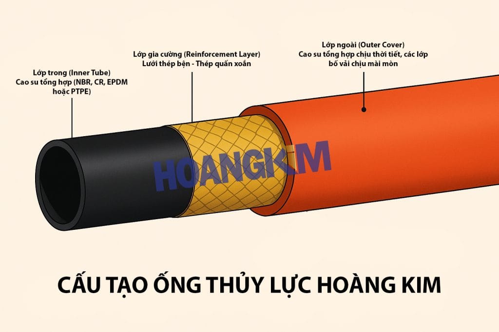 Hình minh họa Cấu tạo ống thủy lực