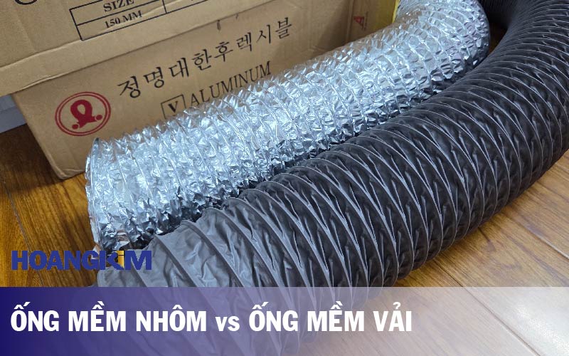 So sánh ống gió mềm nhôm với ống gió mềm vải